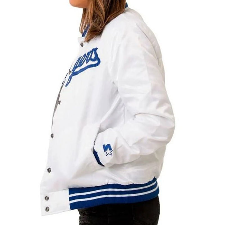 1980 Dodgers Los Angeles Satin Jacket - Echo Leather