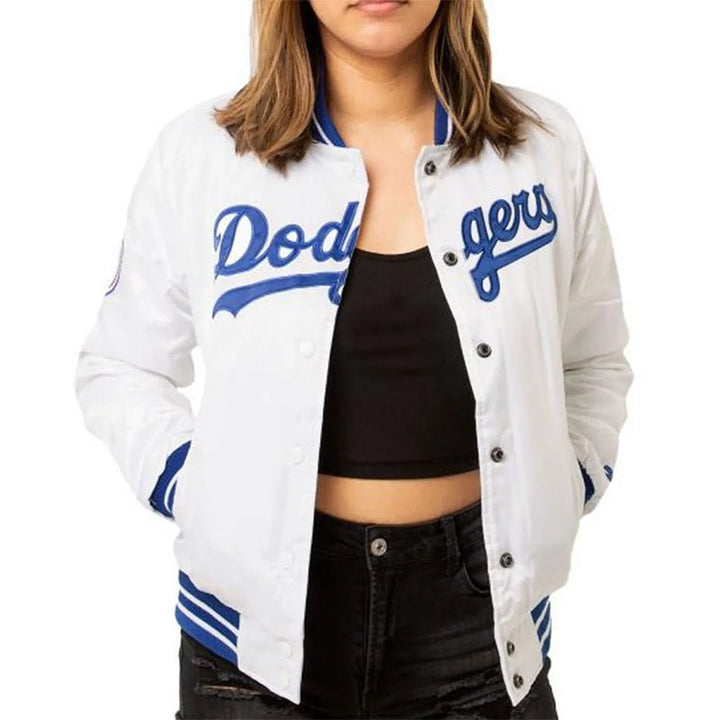 1980 Dodgers Los Angeles Satin Jacket - Echo Leather