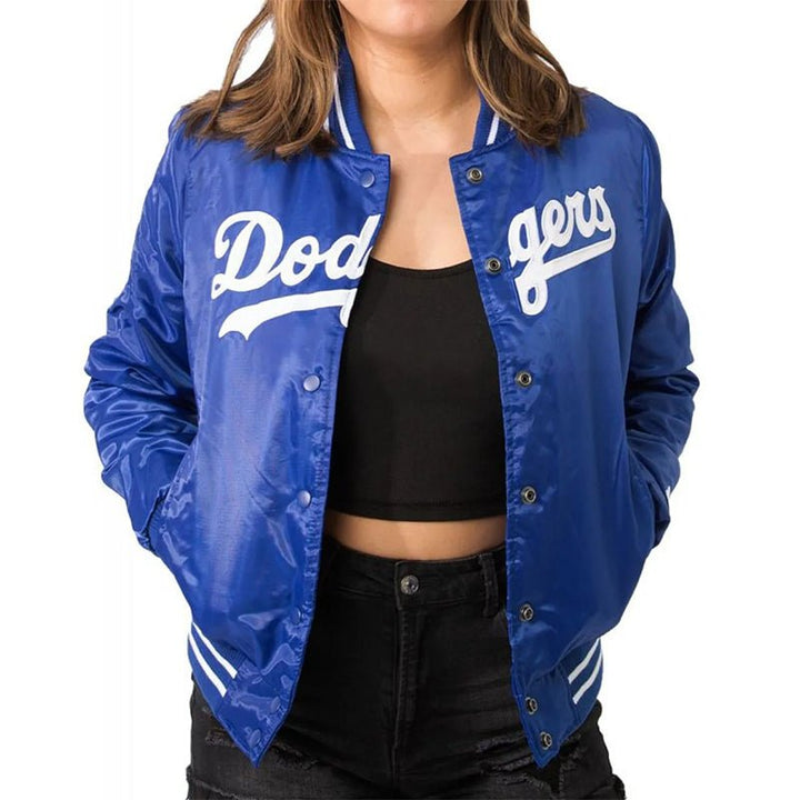 1980 Dodgers Los Angeles Satin Jacket - Echo Leather