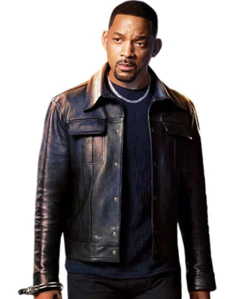 Bad Boys Ride Or Die Will Smith Black Leather Jacket | Echo Leather