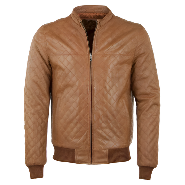 Alexander Brown Quilted Leather Jacket | Echo Leather