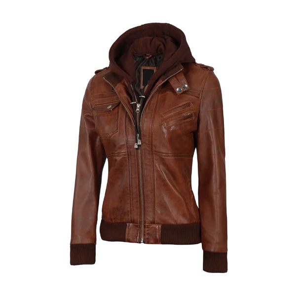 Brown Bomber Real Leather Jacket | Echo Leather