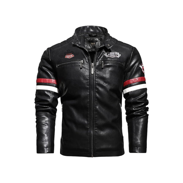 Casual Windbreaker Motorcycle Leather Jacket | Echo Leather