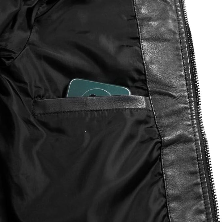 Casual Windbreaker Motorcycle Leather Jacket | Echo Leather