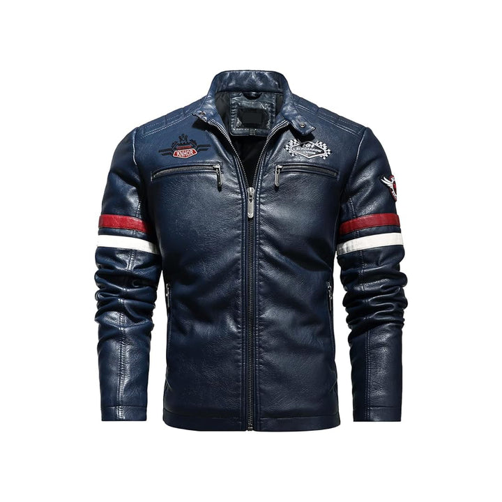 Casual Windbreaker Motorcycle Leather Jacket | Echo Leather