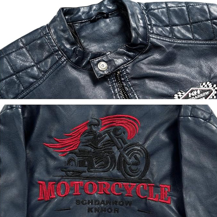 Casual Windbreaker Motorcycle Leather Jacket | Echo Leather