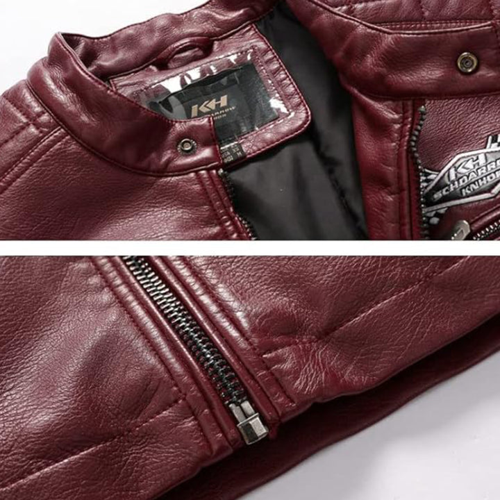 Casual Windbreaker Motorcycle Leather Jacket | Echo Leather