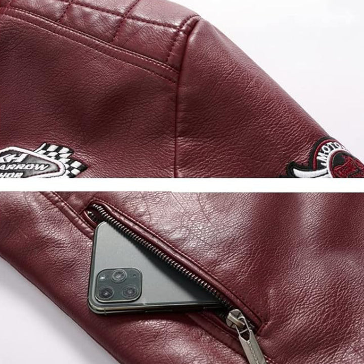 Casual Windbreaker Motorcycle Leather Jacket | Echo Leather