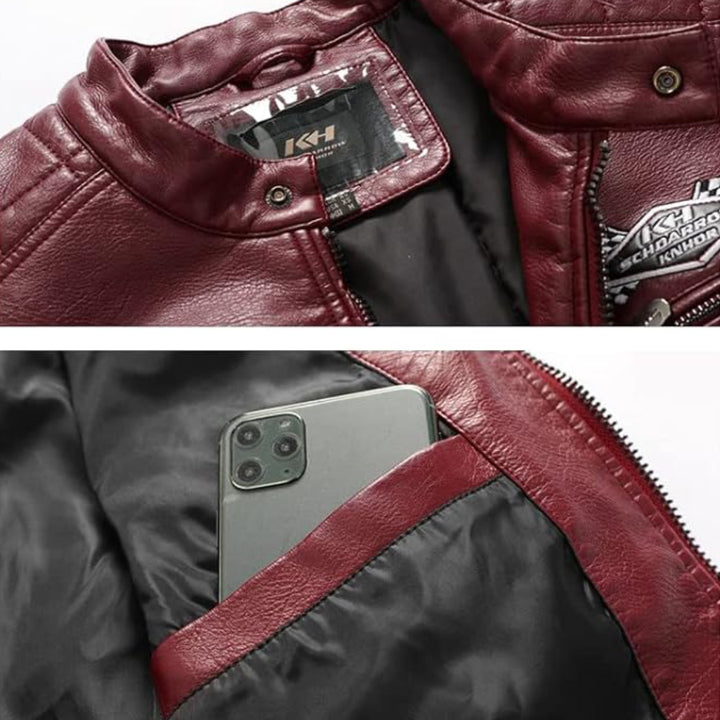 Casual Windbreaker Motorcycle Leather Jacket | Echo Leather