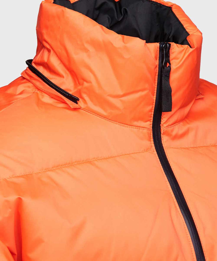 Hooded Orange Puffer Jacket