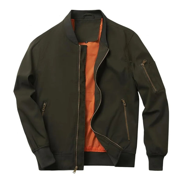 Casual Lightweight Windbreaker Bomber Jacket | Echo Leather