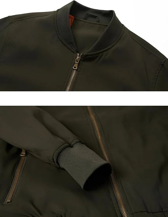 Casual Lightweight Windbreaker Bomber Jacket | Echo Leather