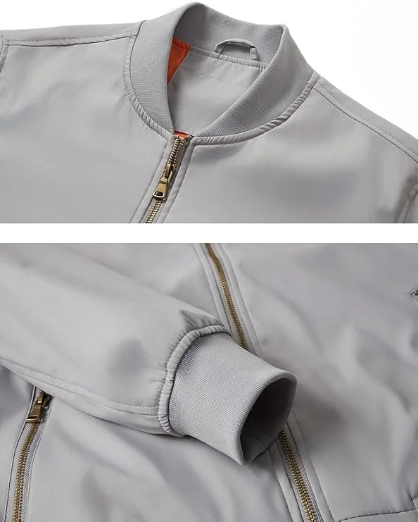 Casual Lightweight Windbreaker Bomber Jacket | Echo Leather