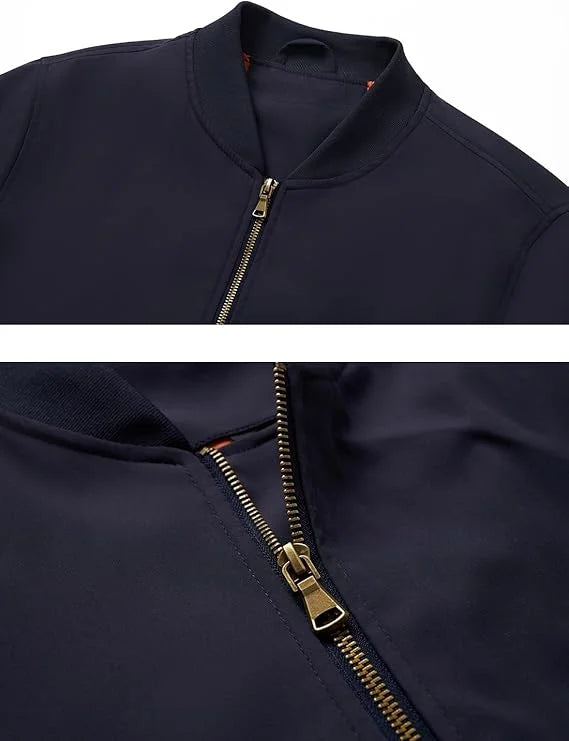 Casual Lightweight Windbreaker Bomber Jacket | Echo Leather