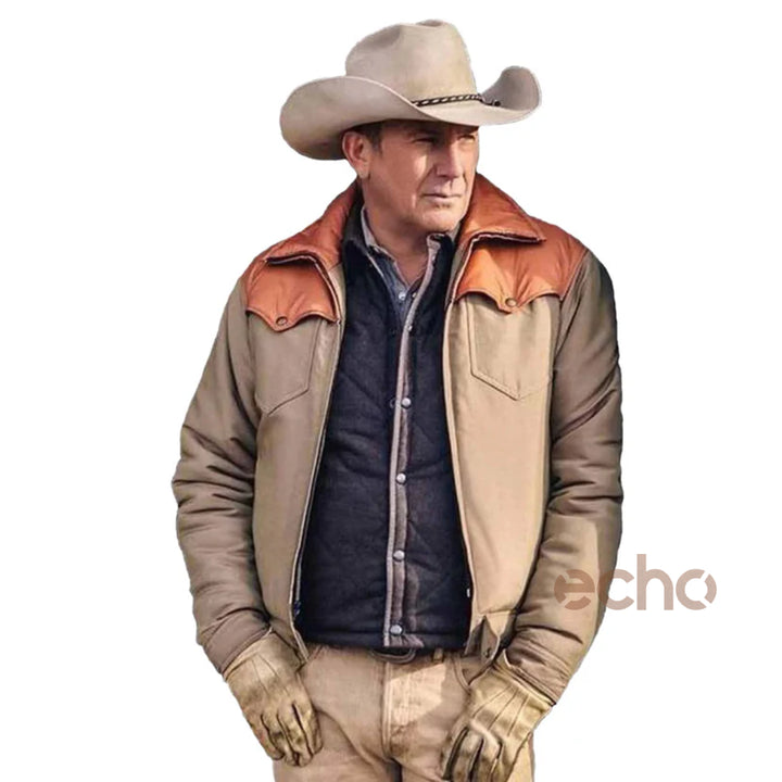 Kevin Costner Yellowstone John Dutton Cotton Jacket | Echo Leather