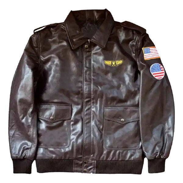 Stranger Things Steve Harrington Brown Bomber Leather Jacket