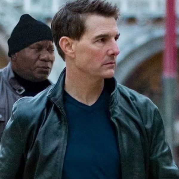 Tom Cruise Mission Impossible 7 Black Leather Jacket