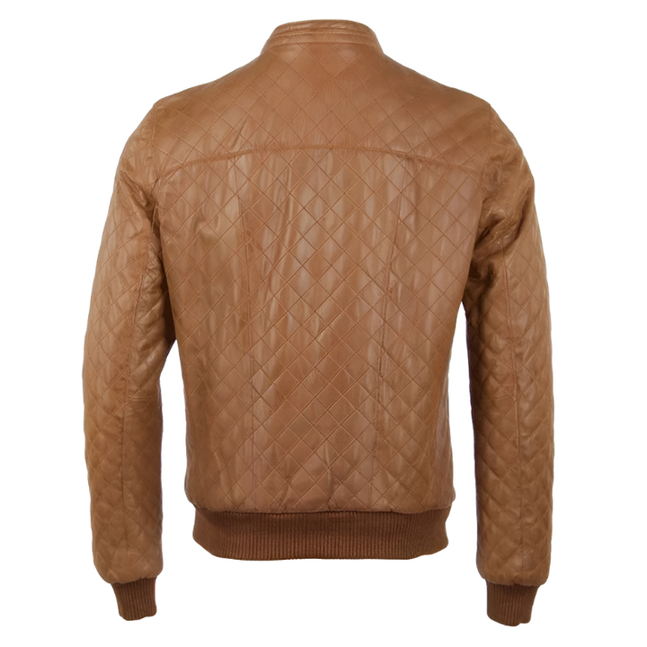 Alexander Brown Quilted Leather Jacket | Echo Leather