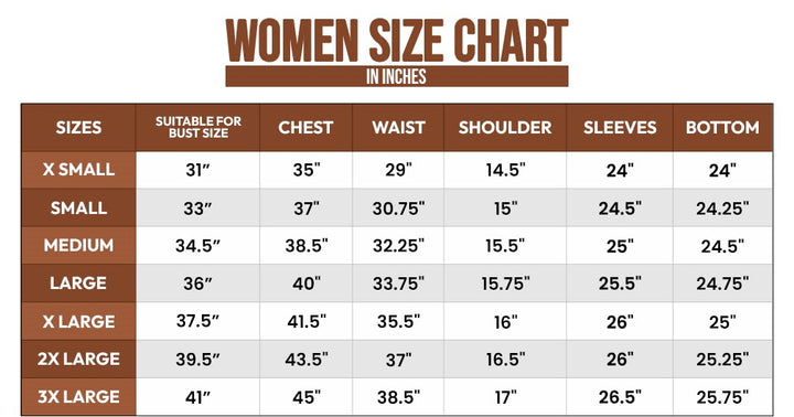 Size Chart | Echo Leather