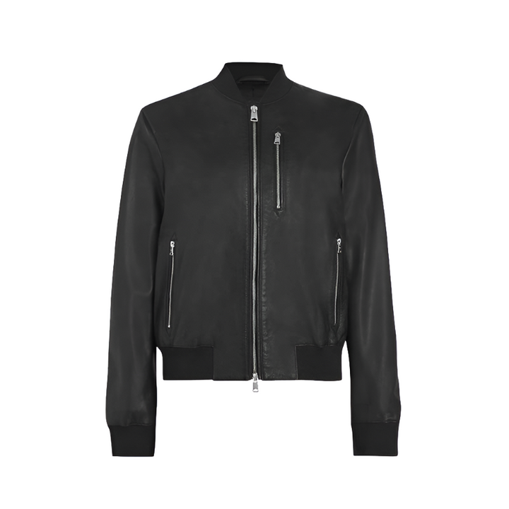 Ashley Black Bomber Leather Jacket | Leather Jacket