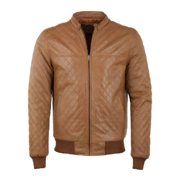 Alexander Brown Quilted Leather Jacket - Echo Leather