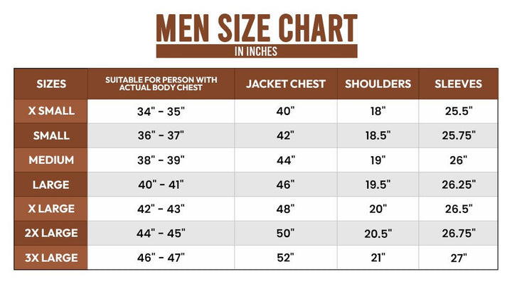 Size Chart | Echo Leather