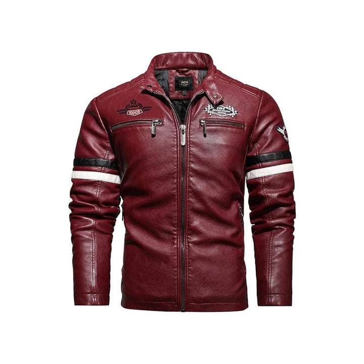 Casual Windbreaker Motorcycle Leather Jacket | Echo Leather