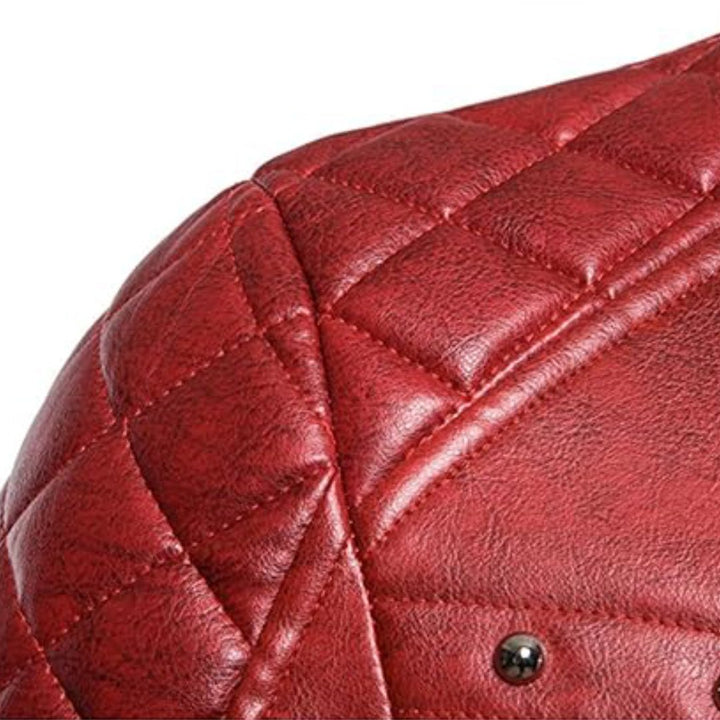 Christmas Removable Fur Collar Real Leather Jacket | Echo Leather