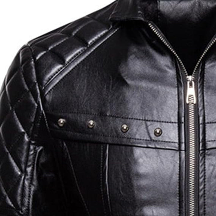 Christmas Removable Fur Collar Real Leather Jacket | Echo Leather