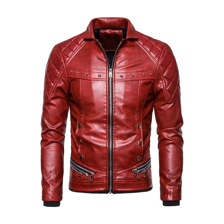 Christmas Removable Fur Collar Real Leather Jacket | Echo Leather