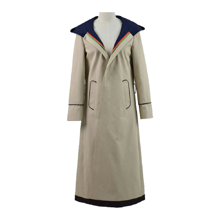 Jodie Whittaker Beige Cotton Hooded Trench Coat