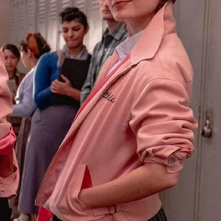 Grease Rise of the Pink Cotton Ladies Jacket - Echo Leather