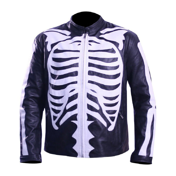 Halloween Skeleton Bones Leather Jacket - Echo Leather