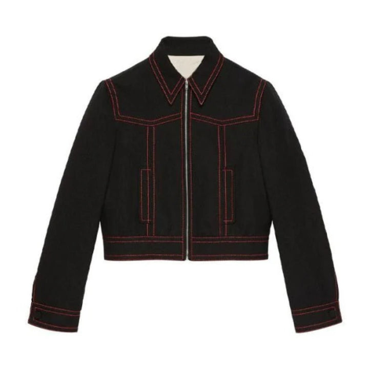 Jenna Ortega Black Cotton Event Jacket