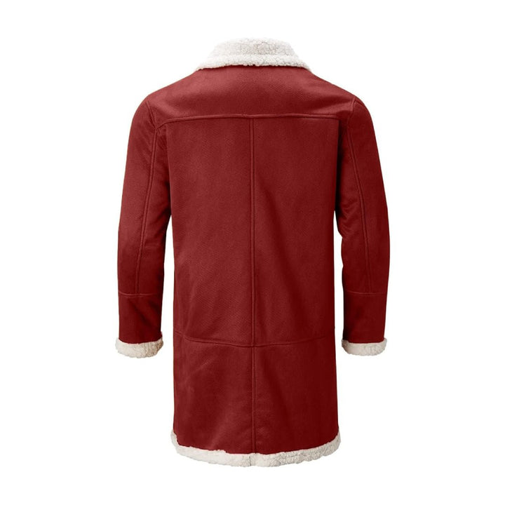 Fleece Bomber Leather Fur Trench Coat | Echo Leather