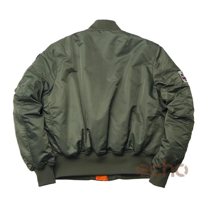 Men's MA-1 Aviator Military Pilot Thick Bomber Jacket | Echo Leather