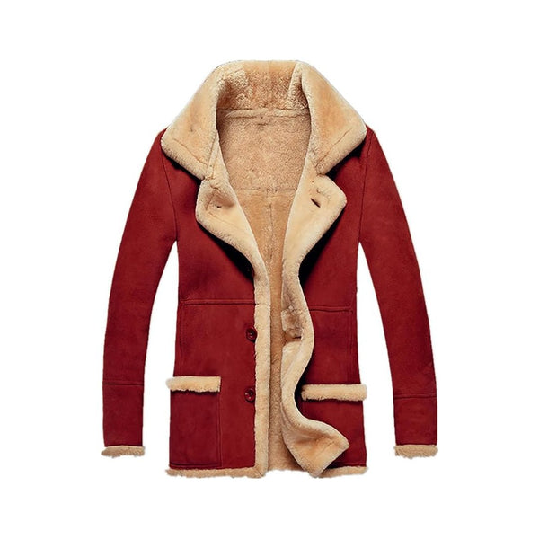 Faux Shearling Lined Real Leather Trucker Jacket | Echo Leather