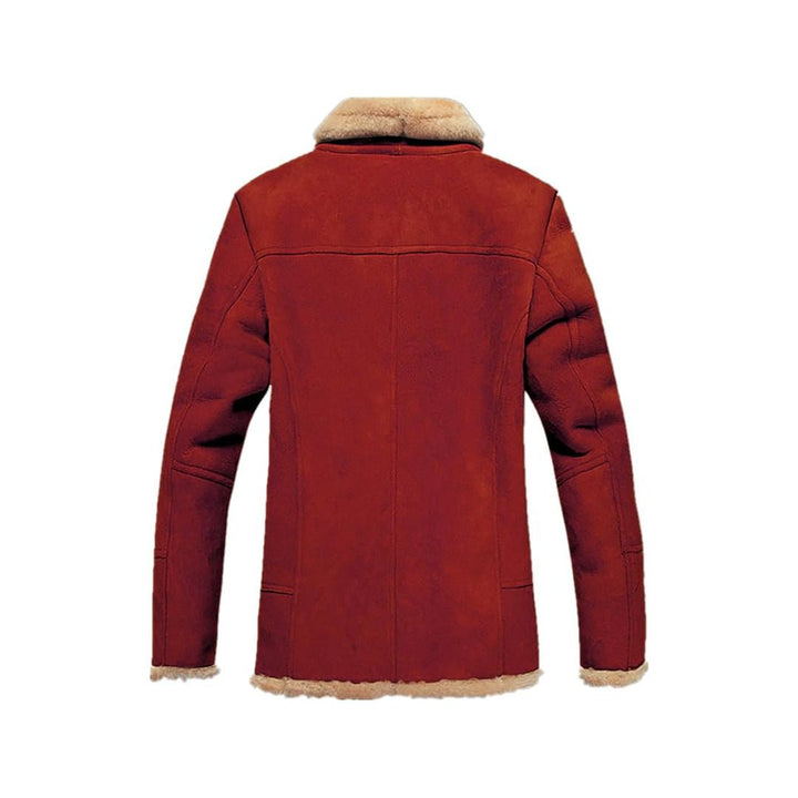 Faux Shearling Lined Real Leather Trucker Jacket | Echo Leather