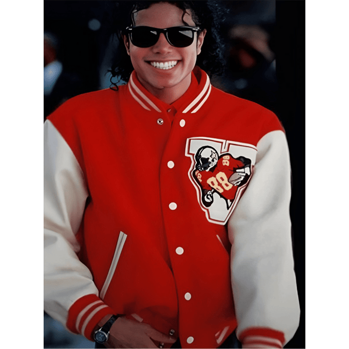 Michael 2025 Jaafar Jackson Varsity Jacket - Echo Leather