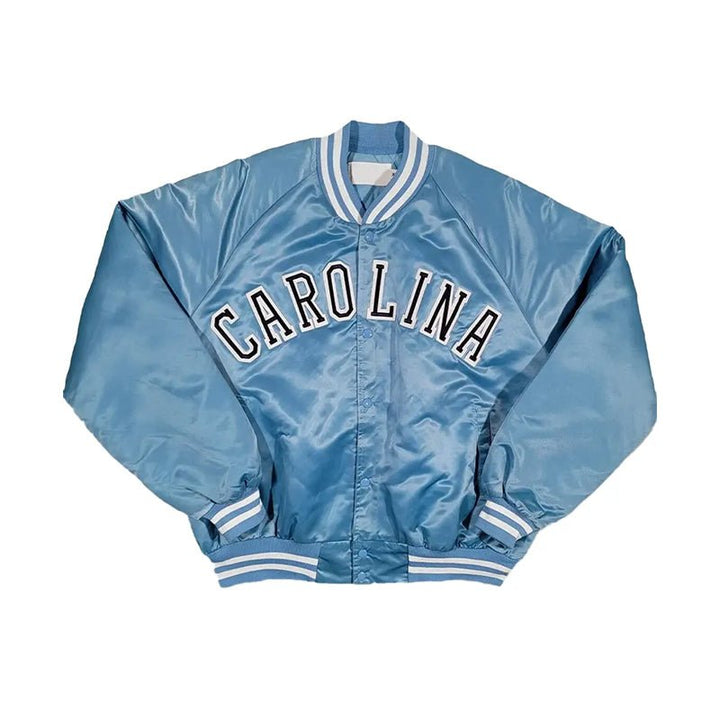 North Carolina 90’s Tar Heel Satin Jacket - Echo Leather