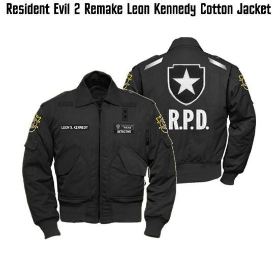 Resident Evil 2 Leon Kennedy R.P.D Bomber Jacket - Echo Leather