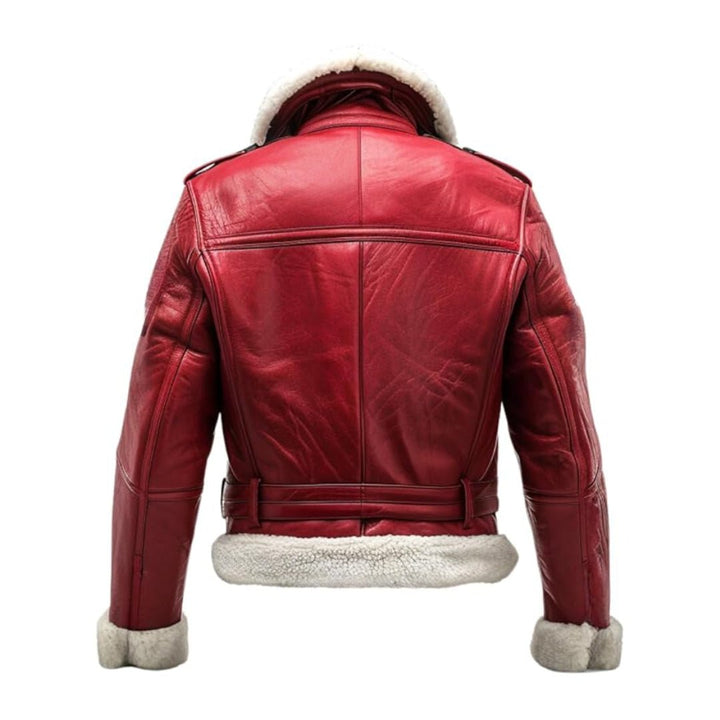 Sheepskin Red Shearling Real Leather Jacket | Echo Leather