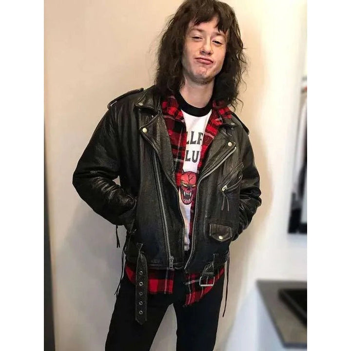 Stranger Things Eddie Munson Biker Jacket - Echo Leather