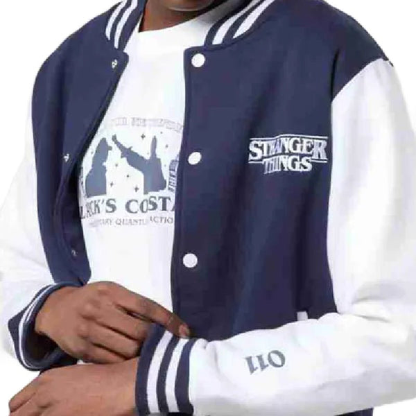 Stranger Things Friends Don't Lie Varsity Jacket - Echo Leather