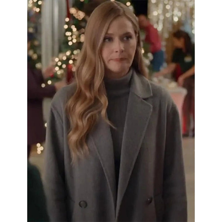 Sugar plummed Maggie Lawson Grey Wool Coat - Echo Leather