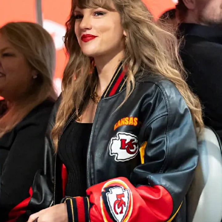 Taylor Swift Chiefs Leather Bomber Jacket - Echo Leather