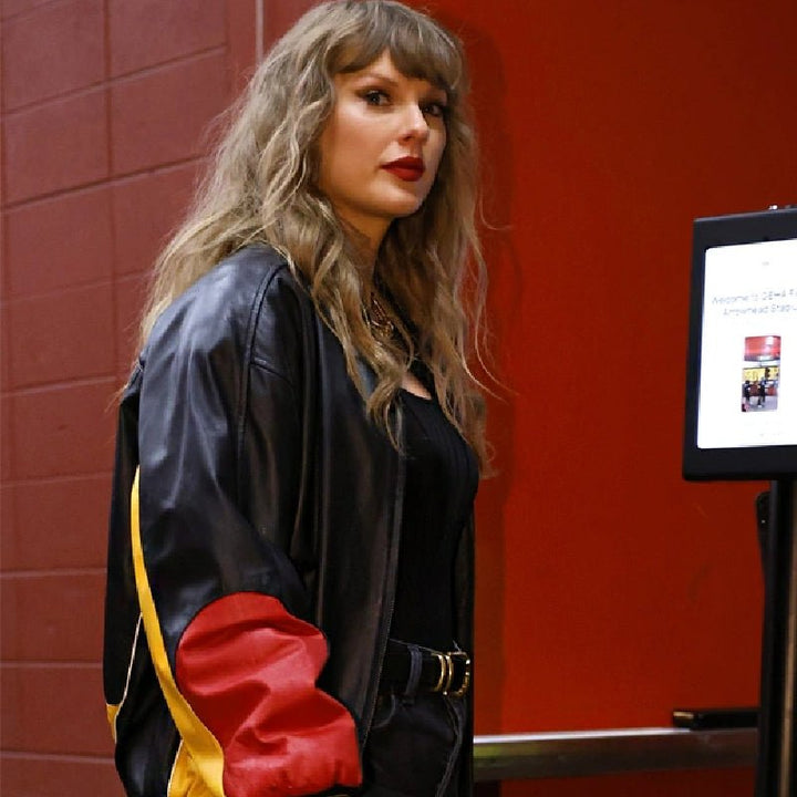 Taylor Swift Chiefs Leather Bomber Jacket - Echo Leather