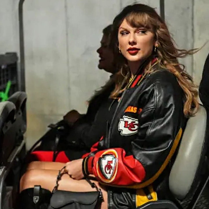 Taylor Swift Chiefs Leather Bomber Jacket - Echo Leather