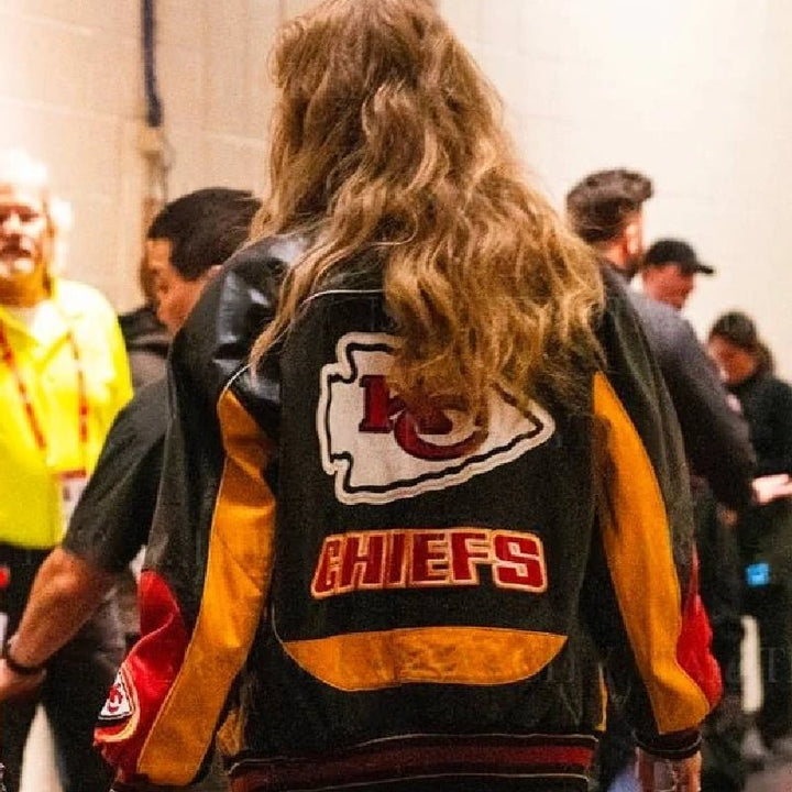 Taylor Swift Chiefs Leather Bomber Jacket - Echo Leather