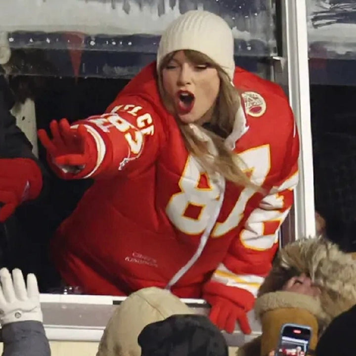 Taylor Swift Kelce 87 Chiefs Red Jacket - Echo Leather